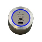 USB3QC - Chargeur USB rapide deux sorties - Titane - Led Bleu
